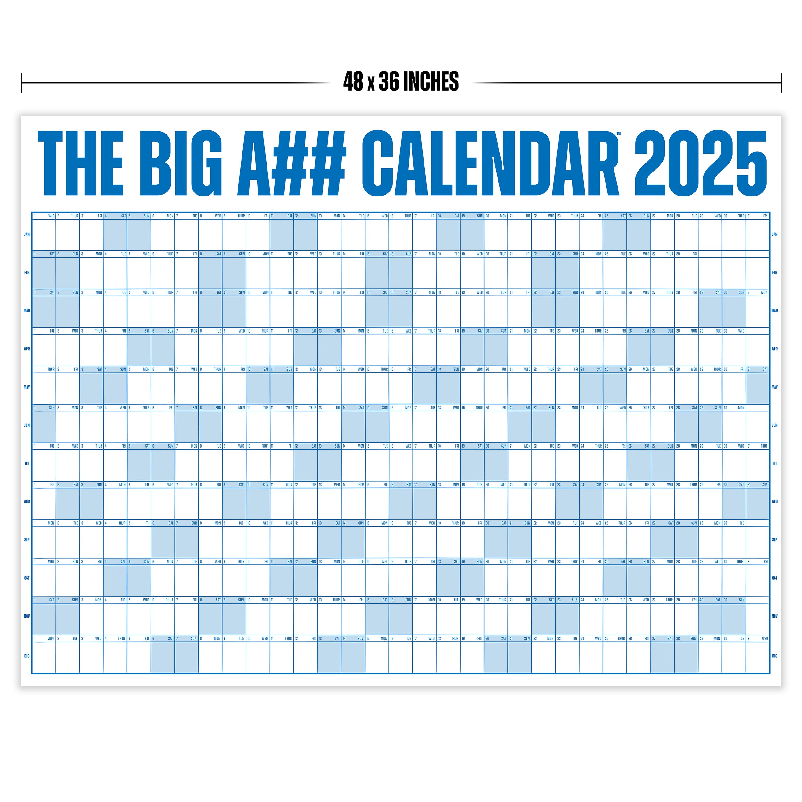 The Big A Calendar 2025 Dry Erase