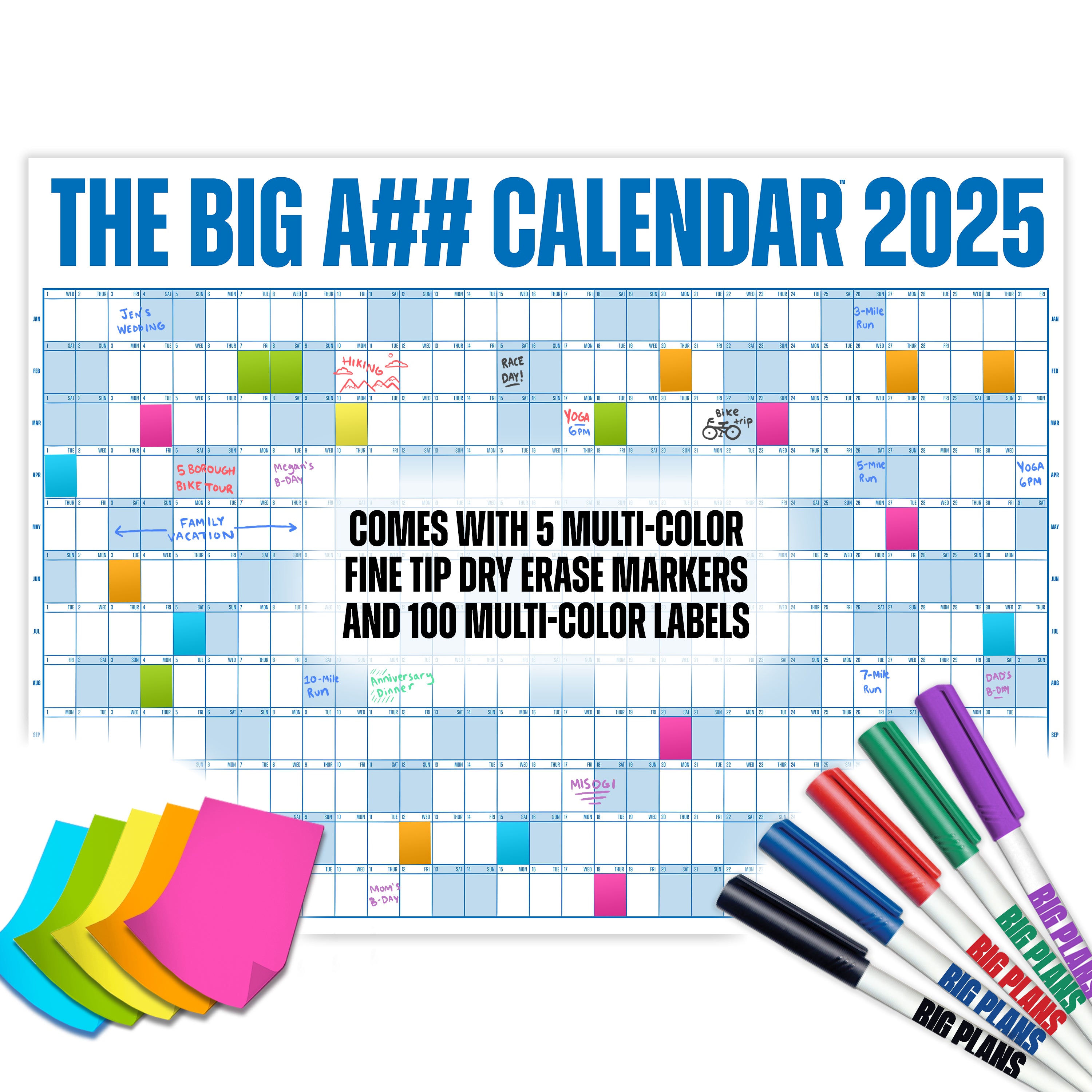 The Big A Calendar 2025 (Dry Erase)