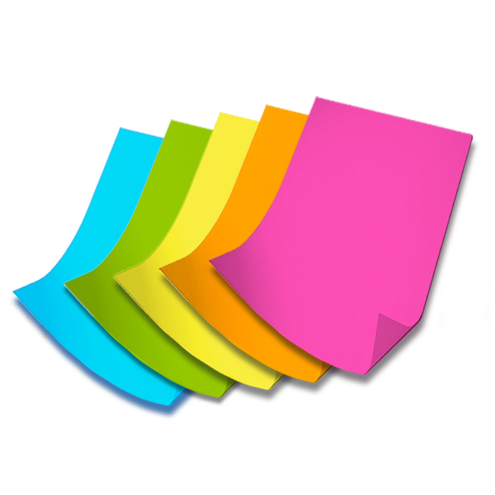 Multicolor Adhesive Labels (5 Color Sheets of 20 Each)