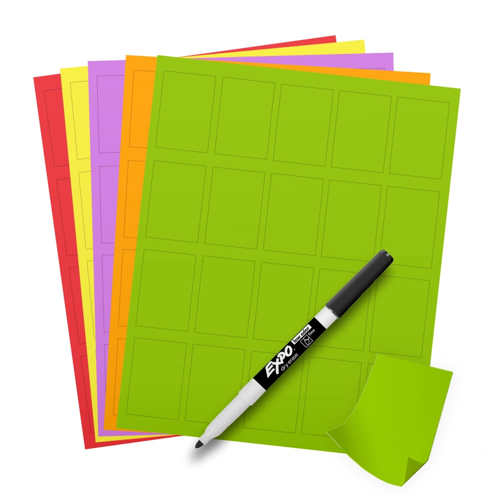 Additional Planner Adhesive Labels & Black Dry-Erase Marker