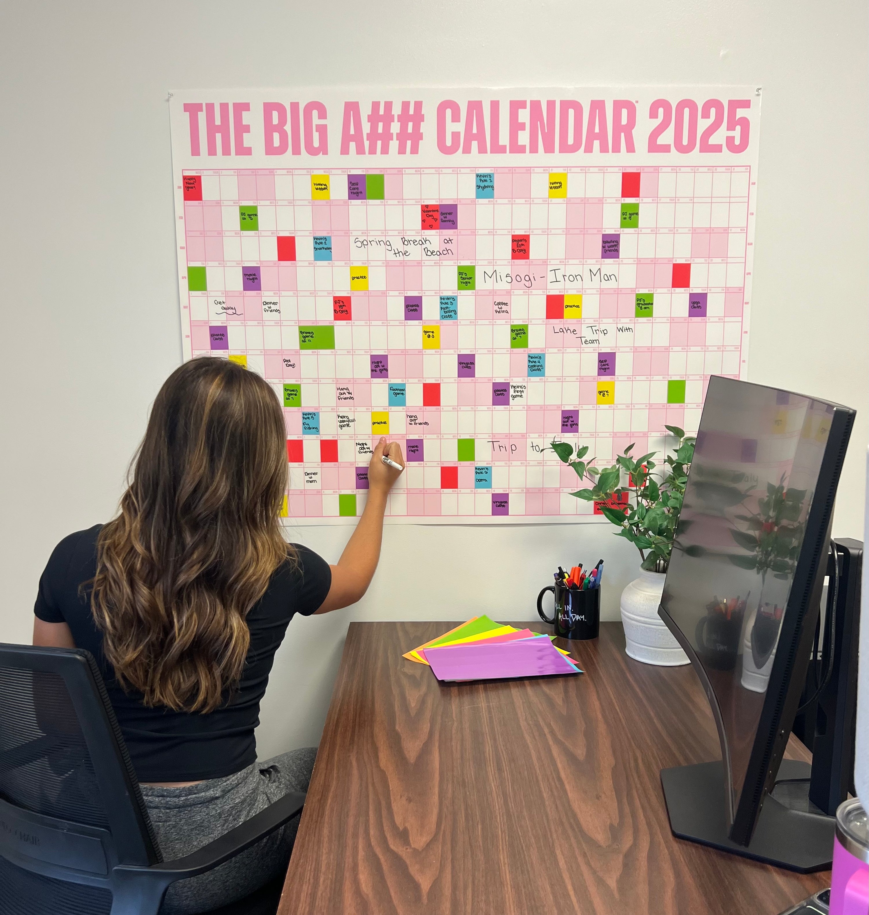 The Big A Calendar 2025 Yearly Dry Erase Wall Calendar