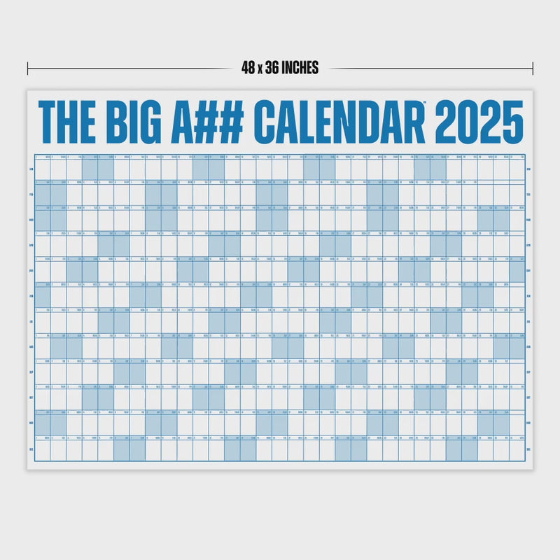 The Big A Calendar 2025 Yearly Dry Erase Wall Calendar