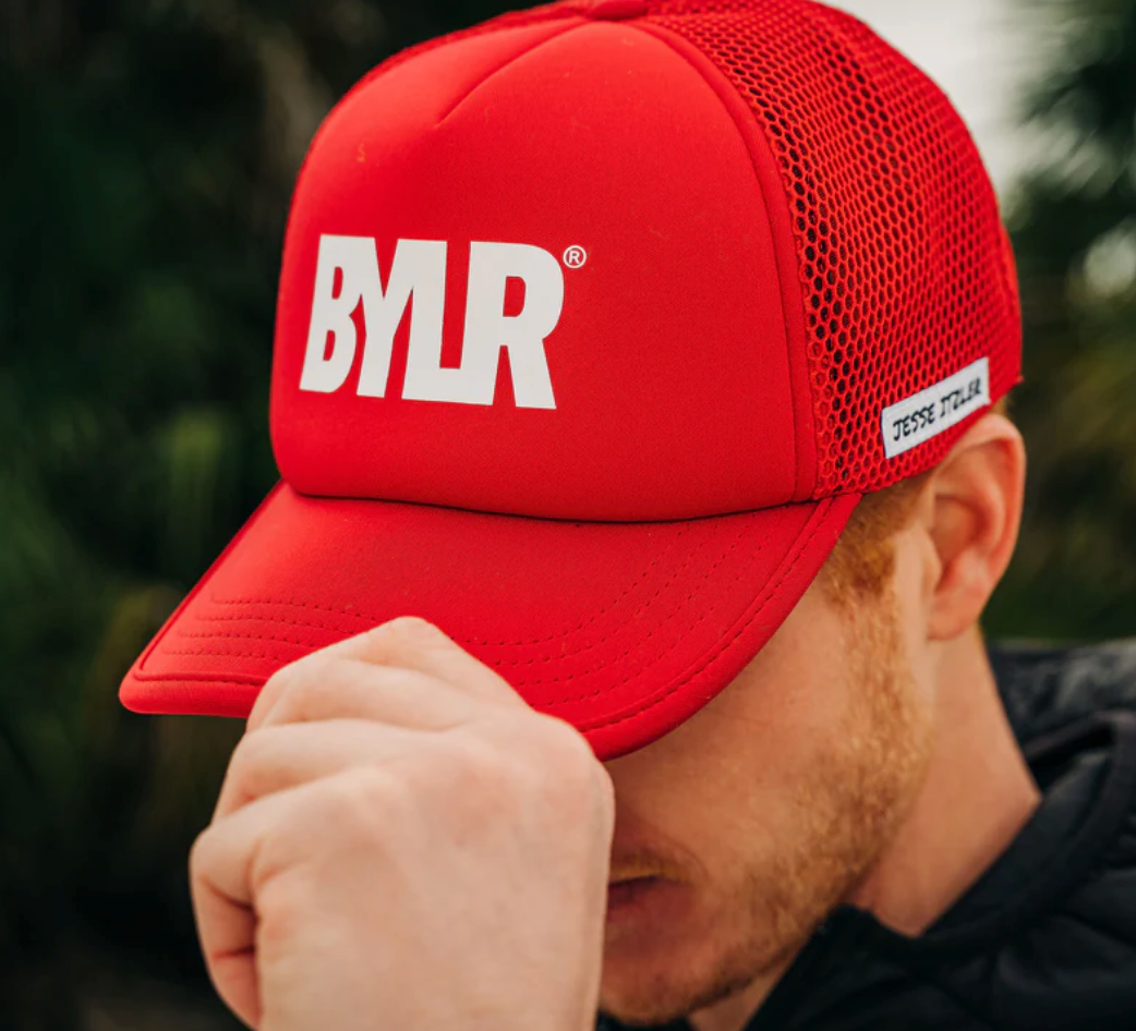 BYLR® Red Performance Hat with White Logo
